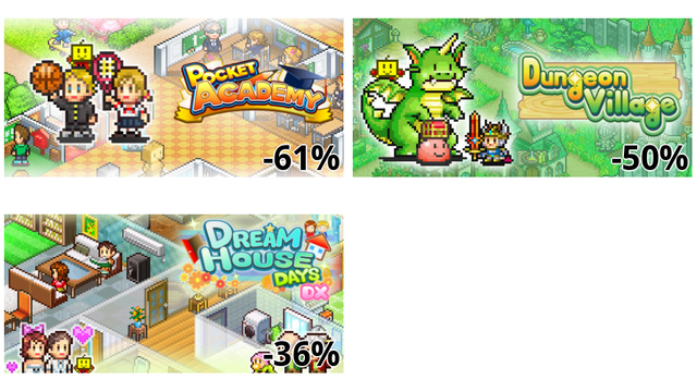 名門ポケット学院2 (-61%)
冒険ダンジョン村 (-50%)
お住まい夢物語DX (-36%)