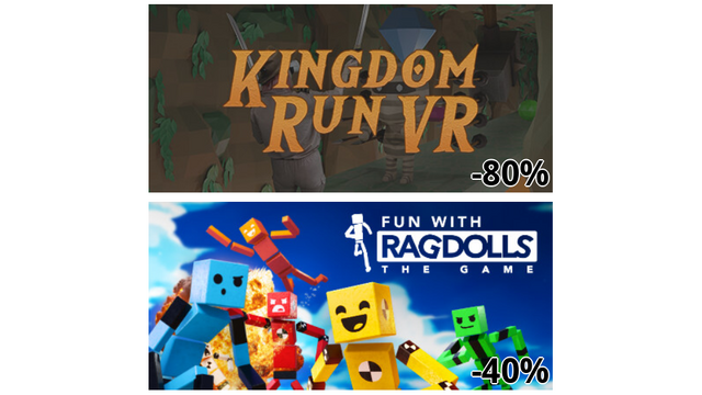Kingdom Run VR (-80%)
Fun with Ragdolls: The Game (-40%)