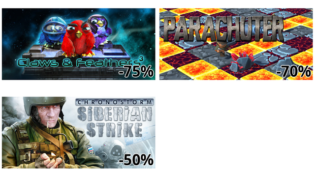 Claws & Feathers 3 (-75%)
PARACHUTER (-70%)
Chronostorm: Siberian Border (-50%)