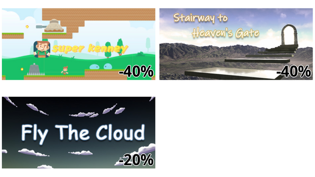 Super Kenney (-40%)
天国への階段 (-40%)
Fly The Cloud (-20%)