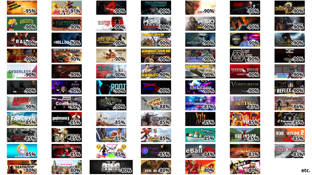 Mega Zombie Explosion (-…
PolyClassic: Wild (-91%)
Back 4 Blood (-90%)
Bulletstorm: Full Clip E… (-90%)
Serious Sam 3: BFE (-90%…
Shadow Warrior (-90%)
Shadow Warrior 2 (-90%)
Biscuitts 5 (-90%)
FukTopia 4 (-90%)
Homefront (-90%)
Metro 2033 Redux (-90%)
Metro: Last Light Redux …
Hard Reset Redux (-90%)
Inner Chains (-90%)
RAID: World War II (-90%…
Hollow 2 (-90%)
Duke Nukem 3D: 20th Anni… (-90%)
Serious Sam HD: The Seco… (-90%)
Hard Reset Extended Edit… (-90%)
Police Shootout (-90%)
Out of Reach: Treasure R… (-90%)
Tactical Vengeance: Play… (-90%)
Rise of the Triad (-90%)
Serious Sam Fusion 2017 … (-90%)
Serious Sam HD: The Firs… (-90%)
Square Head Zombies 2 - … (-90%)
Last Gang Standing (-90%…
The guard of dungeon (-9…
Cyberless: Online (-90%)
POSTAL 2 (-90%)
Project Remedium (-90%)
Serious Sam 2 (-90%)
Serious Sam Classics: Re… (-90%)
Shadow Warrior Classic R… (-90%)
Square Head Zombies - FP… (-90%)
The Death Focal (-90%)
This Strange Realm Of Mi… (-90%)
ROOT (-90%)
Techlie (-90%)
The Defaloon (-90%)
Vomitoreum (-90%)
Reflex Arena (-90%)
The Apogee Throwback Pac… (-90%)
Combots (-90%)
Hunkenstein (-90%)
Weapons Genius VR (-88%)
Minigame Game (-87%)
Rise of the Triad: Dark … (-87%)
Cyborg Arena 2 (-86%)
Far Cry 5 (-85%)
Wolfenstein II: The New … (-85%)
Serious Sam VR: The Last… (-85%)
Homefront: The Revolutio… (-85%)
XIII (-85%)
XIII - Classic (-85%)
Paranautical Activity: D… (-85%)
Bet On Soldier (-85%)
Legendary (-85%)
Serious Sam Classic: The… (-85%)
etc.