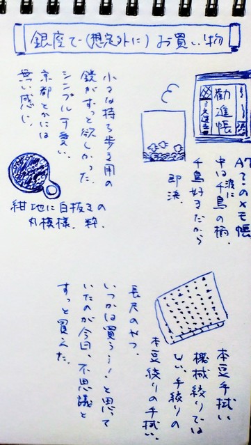 東京遠征10/19お買い物記録。メモ帳、鏡、手拭い。