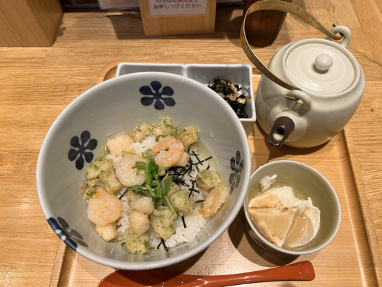えんの貝柱天だし茶漬け