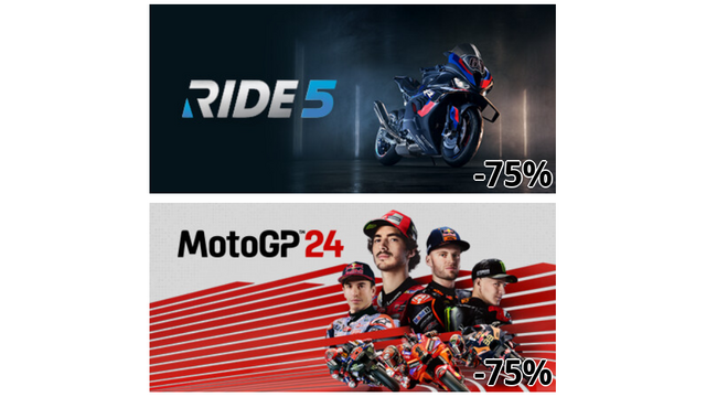 RIDE 5 (-75%)
MotoGP24 (-75%)