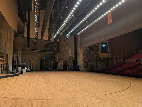回り舞台と迫り上がり装置がある大ホールのステージ。