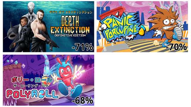 デプス・オブ・エキスティンクション・決定版 (-71%)
Panic Porcupine (-70%)
ポリーロール ザ・ローリング・バグ (-68%)
