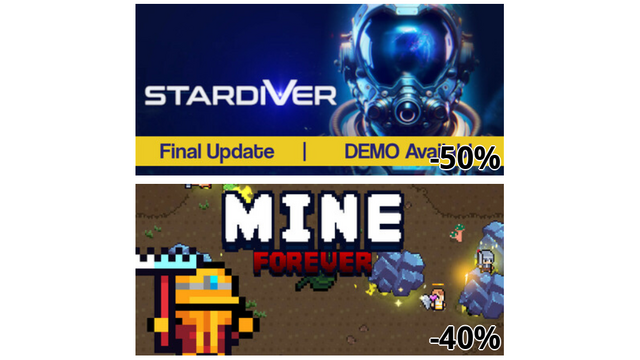 Stardiver (-50%)
鉱山掘り:FOREVER (-40%)
