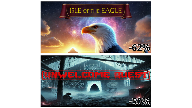 Isle of the Eagle (-62%)
Unwelcome Guest (-50%)