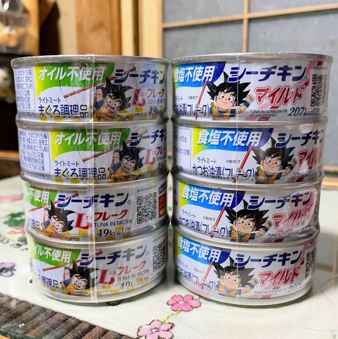 缶の側面には悟空のイラスト