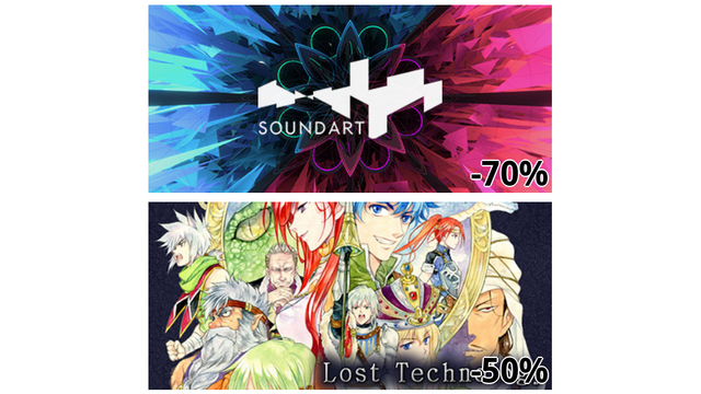 SOUNDART (-70%)
ロストテクノロジー (-50%)