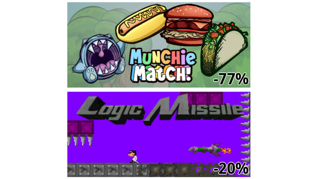 Munchie Match (-77%)
Logic Missile (-20%)